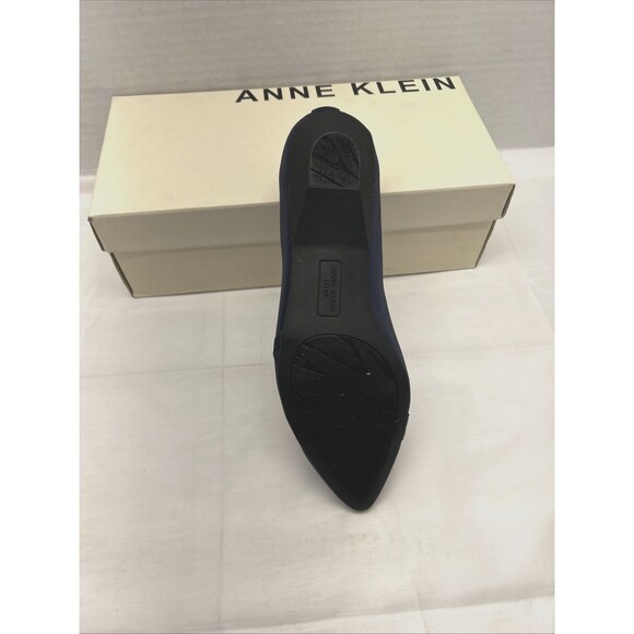 Anne Klein Flex Oceanus Ballet Flat Shoe Navy Fabric Women Sz 6 M New in Box - Picture 6 of 7